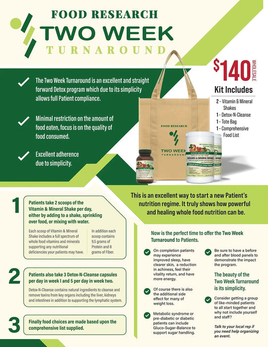 Two-Week Turnaround — Detox-N-Cleanse Food Research Products Store