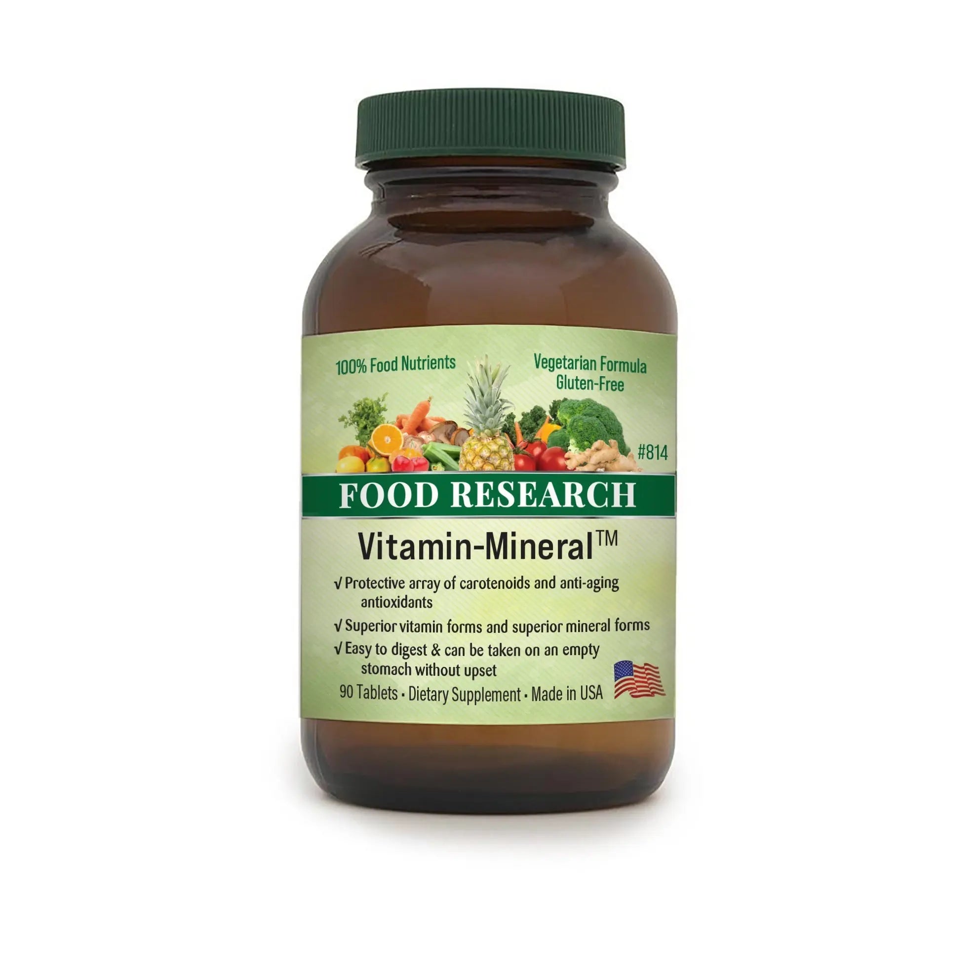 Vitamin-Mineral whole food multivitamin mineral supplement bottle