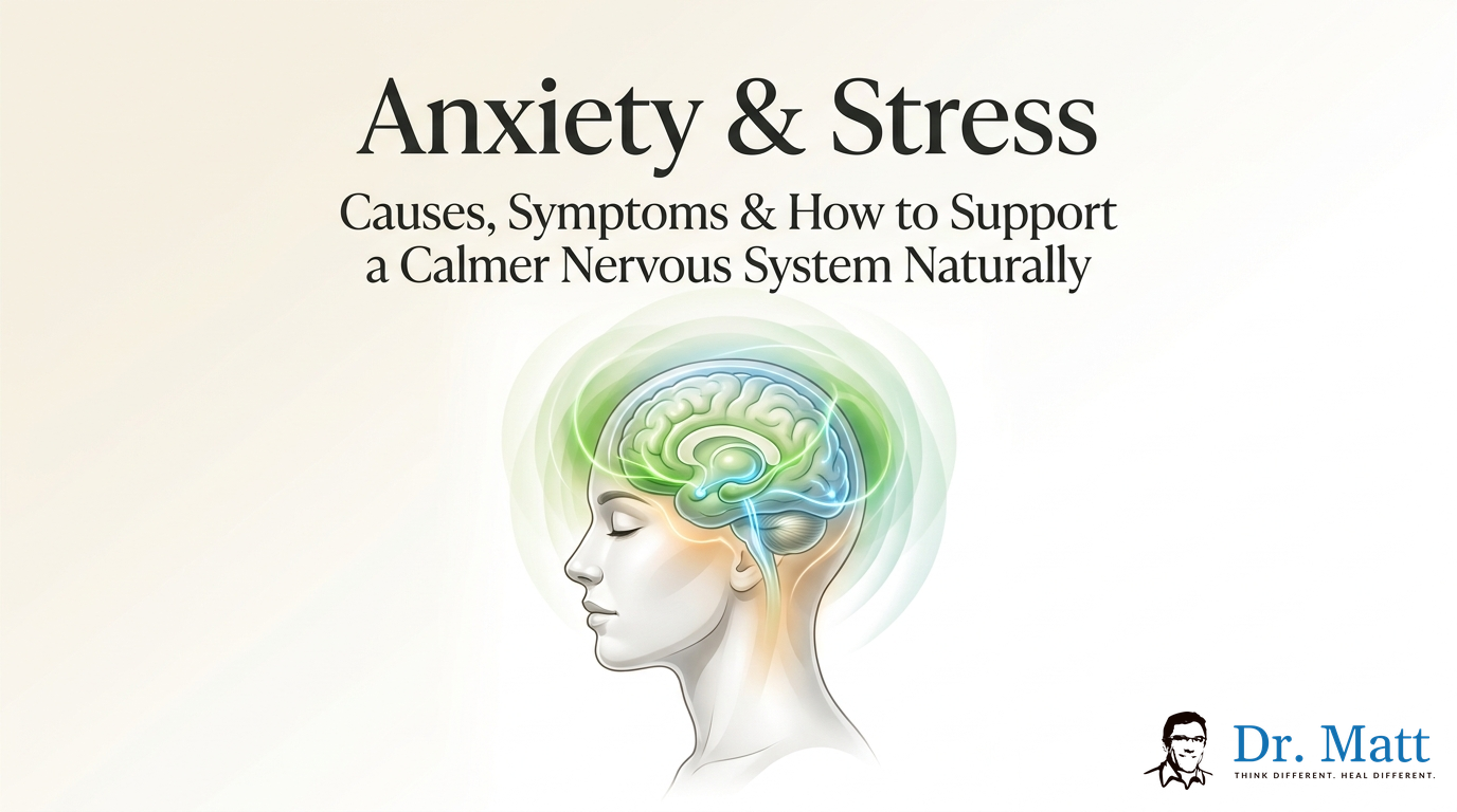 Anxiety & Stress: Causes, Symptoms & How to Support a Calmer Nervous System Naturally | drmattgianforte.com