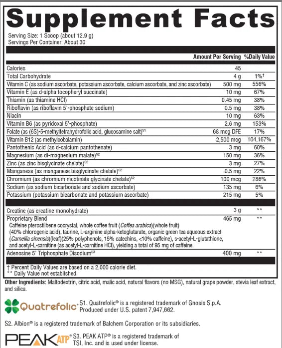 ATP Ignite™ Workout Mixed Berry 30 Servings XYMOGEN