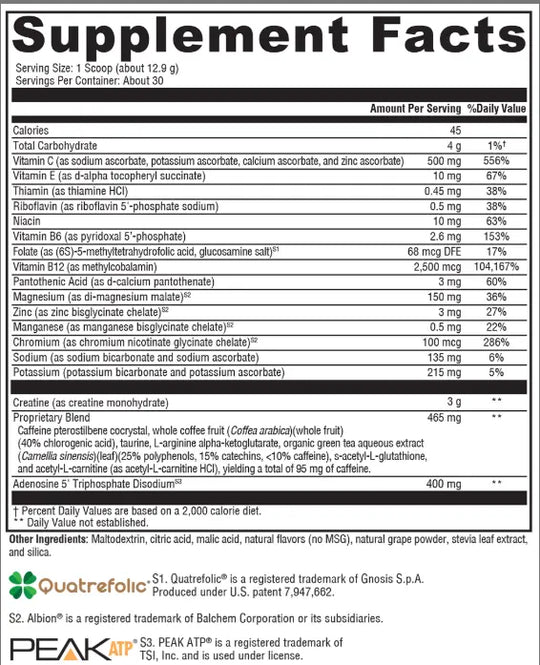 ATP Ignite™ Workout Mixed Berry 30 Servings XYMOGEN