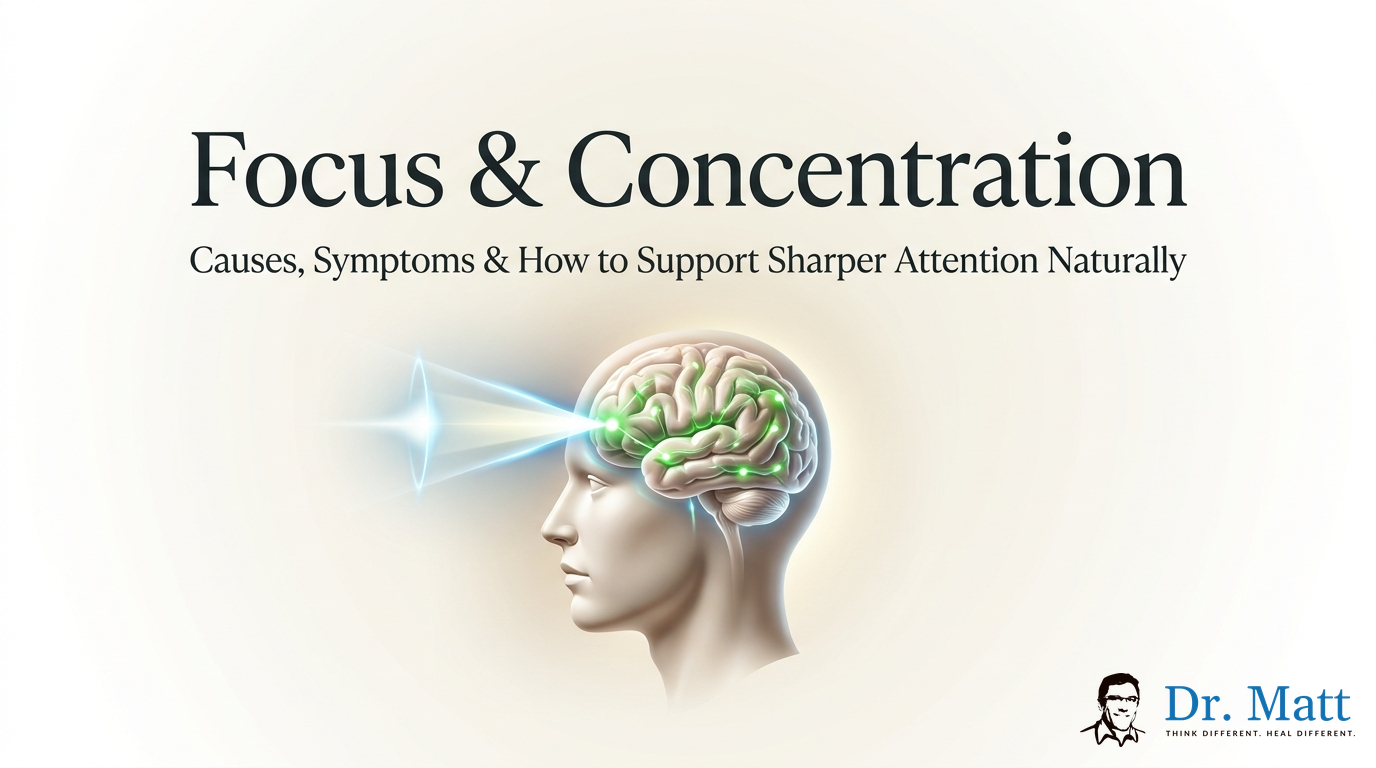 Focus & Concentration: Causes, Symptoms & How to Support Sharper Attention Naturally | drmattgianforte.com