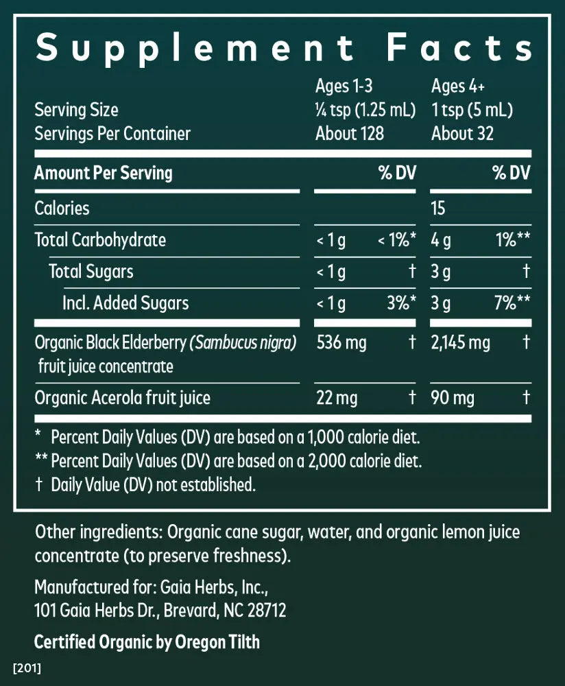 Black Elderberry Syrup 5.4 fl oz Gaia Herbs