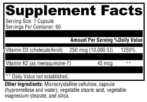 K2-D3 10,000 60 Capsules XYMOGEN