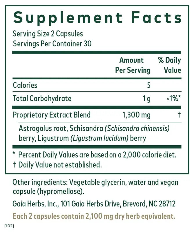3-1 Immune Formula 60 Capsules Gaia Herbs