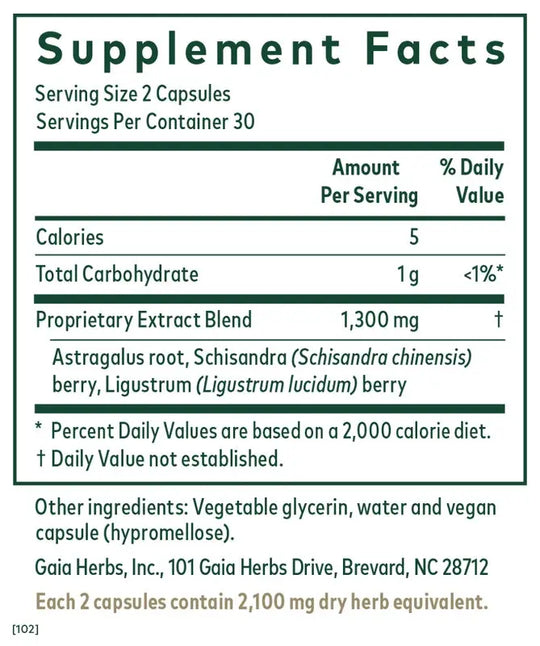3-1 Immune Formula 60 Capsules Gaia Herbs